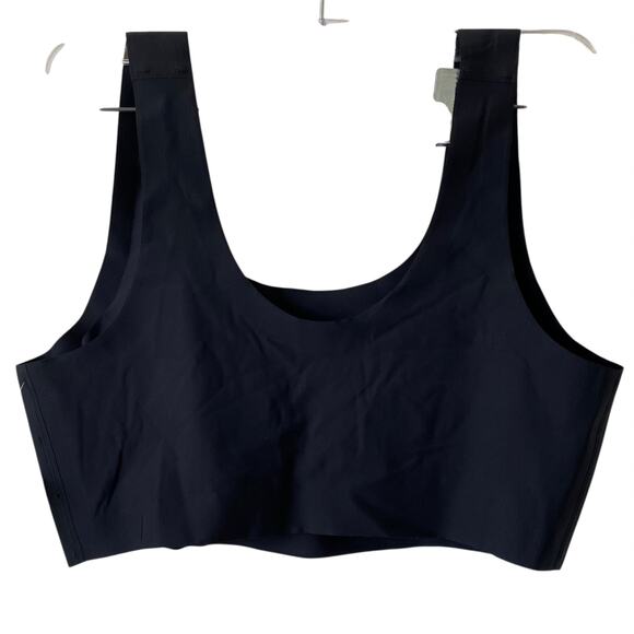 NEW ALFANI Removable Cups Laser Cut Seamless Bralette Black Size Large - Picture 2 of 3